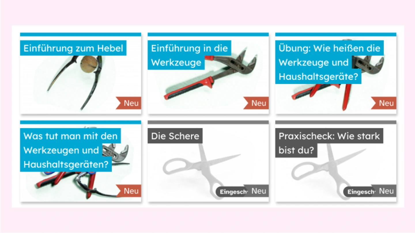 Screenshot 2: Menüauswahl