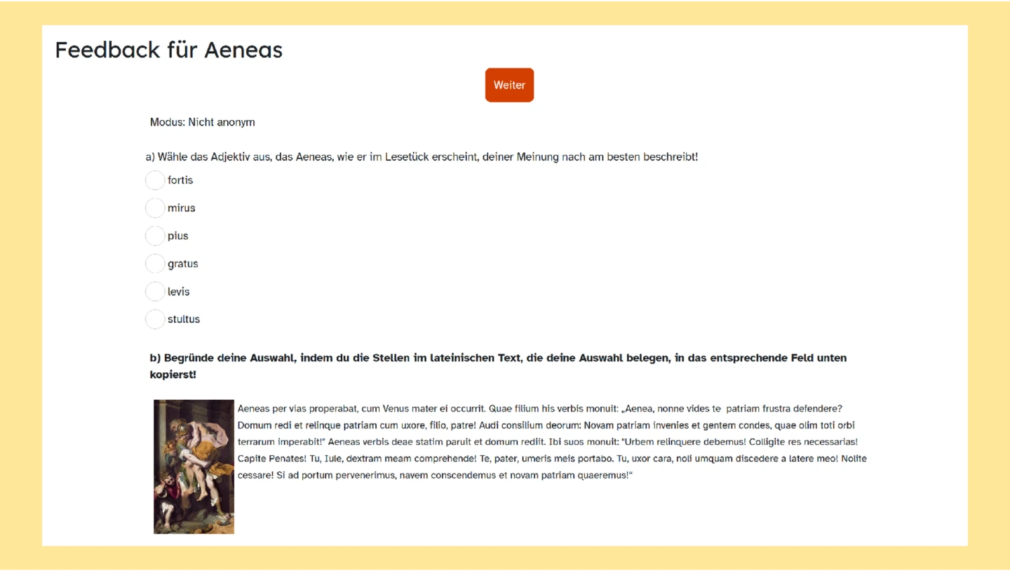 Feedback für Aeneas