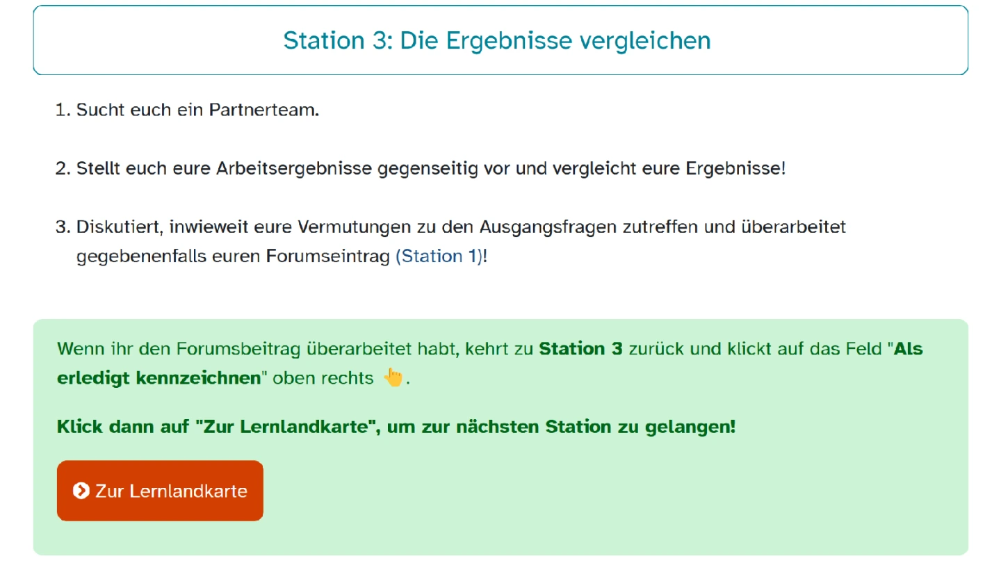 Blick in den teachSHARE-Kurs: Station 3