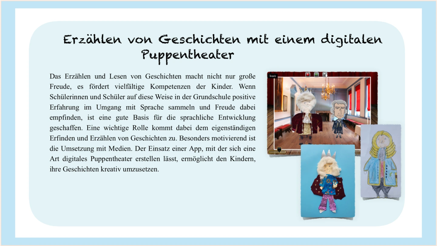 Präsentation: Anleitung zum digitalen Puppentheater